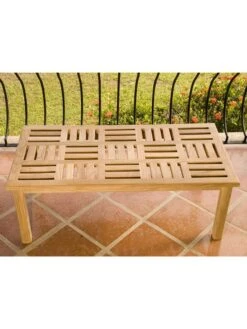 Basketweave Rectangular Table, Large -GardenJoy Shop 36351 005v 1 basketweave teak coffee tables