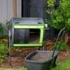 Maze 48 Gallon Compost Tumbler With Cart -GardenJoy Shop 3 4 crop 8613576 01V maze 48 gallon compost tumbler with cart