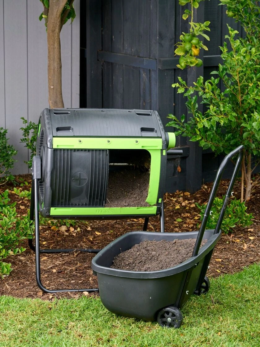 Maze 48 Gallon Compost Tumbler With Cart 3 Maze 48 Gallon Compost Tumbler With Cart