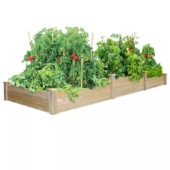 Pine Raised Garden Bed, 2'x4'x10.5" High -GardenJoy Shop 8588181 01V tif