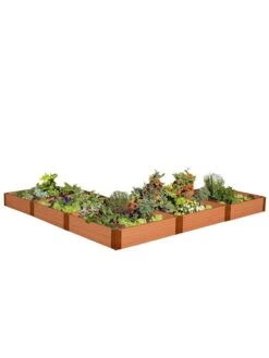 L-Shaped Composite Raised Bed, 12'x12' With 1" Boards -GardenJoy Shop 8588254 04v