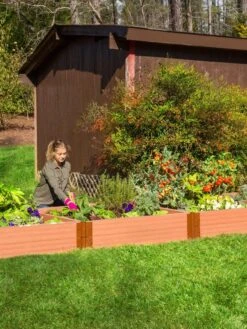 Classic Sienna Composite Raised Bed, 11" High With 2" Board -GardenJoy Shop 8588267 03V tif