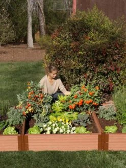 Classic Sienna Composite Raised Bed, 11" High With 2" Board -GardenJoy Shop 8588283 03V tif
