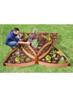 Classic Sienna Raised Garden Bed Versailles Sunburst With 1" Boards -GardenJoy Shop 8589503 01v