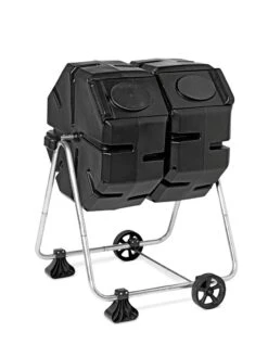Dual Batch Compost Tumbler With Wheels -GardenJoy Shop 8593232 2626 tif
