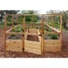 Garden In A Box With Deer Fence, 8' X 12' -GardenJoy Shop 8594021 01V raised cedar garden bed with deer fence 8 x 12 3 4