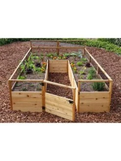 Garden In A Box Cedar Raised Bed, 8' X 12' -GardenJoy Shop 8594023 02V raised cedar garden bed 8 x 12 3 4