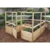 Garden In A Box Cedar Raised Bed With Deer Fence, 8' X 8' 1 Garden In A Box Cedar Raised Bed With Deer Fence, 8' X 8' -GardenJoy Shop 8595875 01V raised cedar garden bed with deer fence 8 x 8 3 4