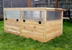 Garden In A Box Cedar Raised Bed With Greenhouse, 3' X 6' -GardenJoy Shop 8597082 05V tif