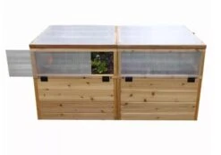 Garden In A Box Cedar Raised Bed With Greenhouse, 3' X 6' -GardenJoy Shop 8597082 06V tif