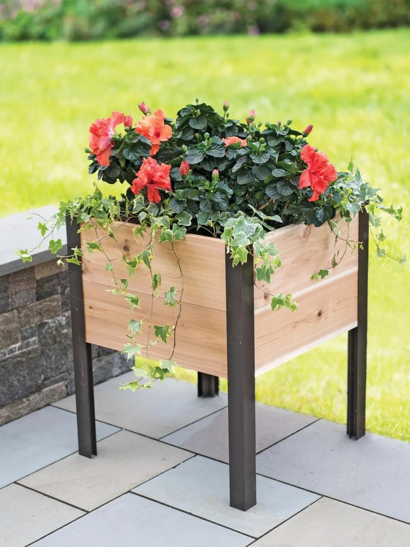 Elevated Cedar Planter Box, 2' X 2' 4 Elevated Cedar Planter Box, 2' X 2' - Image 2