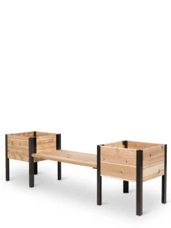 Elevated Cedar Planter Bench Kit, Natural, 90" -GardenJoy Shop 8597992 10053 tif