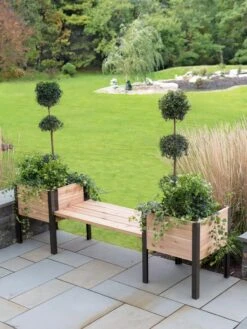 Elevated Cedar Planter Bench Kit, Natural, 90" -GardenJoy Shop 8597992 9601 tif