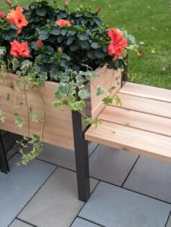 Elevated Cedar Planter Bench Kit, Natural, 90" -GardenJoy Shop 8597992 9645 tif