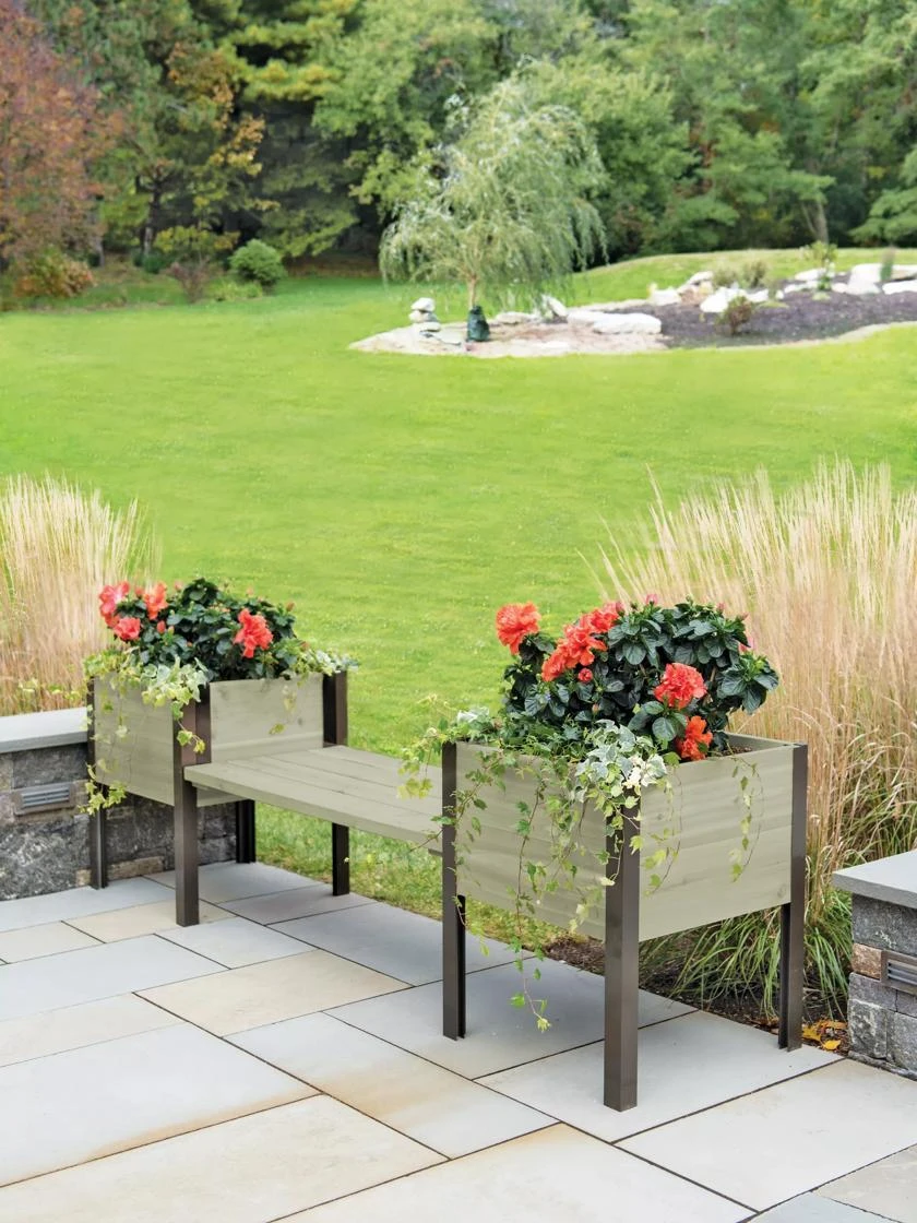 Elevated Cedar Planter Bench Kit, Eco-Stained, 90" 4 Elevated Cedar Planter Bench Kit, Eco-Stained, 90" - Image 2