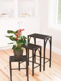 Gothic Arch Nesting Plant Stands, Set Of 3 7 Gothic Arch Nesting Plant Stands, Set Of 3 -GardenJoy Shop 8599023 14578 tif