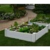 Raised Garden Bed With Grow Grid, 4' X 4' 1 Raised Garden Bed With Grow Grid, 4' X 4' -GardenJoy Shop 8599291 01V vita raised garden bed with grow grid 4 ft by 4 ft white