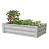 Powder-Coated Metal Raised Garden Bed, 24" X 48" -GardenJoy Shop 8599393 05V powder coated metal raised garden bed 24x51 white
