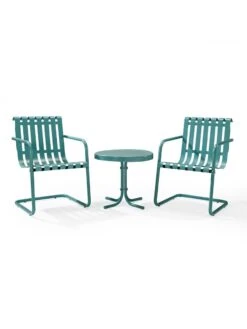 Crosley Gracie 3-Piece Metal Outdoor Seating Set 6 Crosley Gracie 3-Piece Metal Outdoor Seating Set -GardenJoy Shop 8599631 01v crosley gracie 3 piece metal outdoor seating set blue