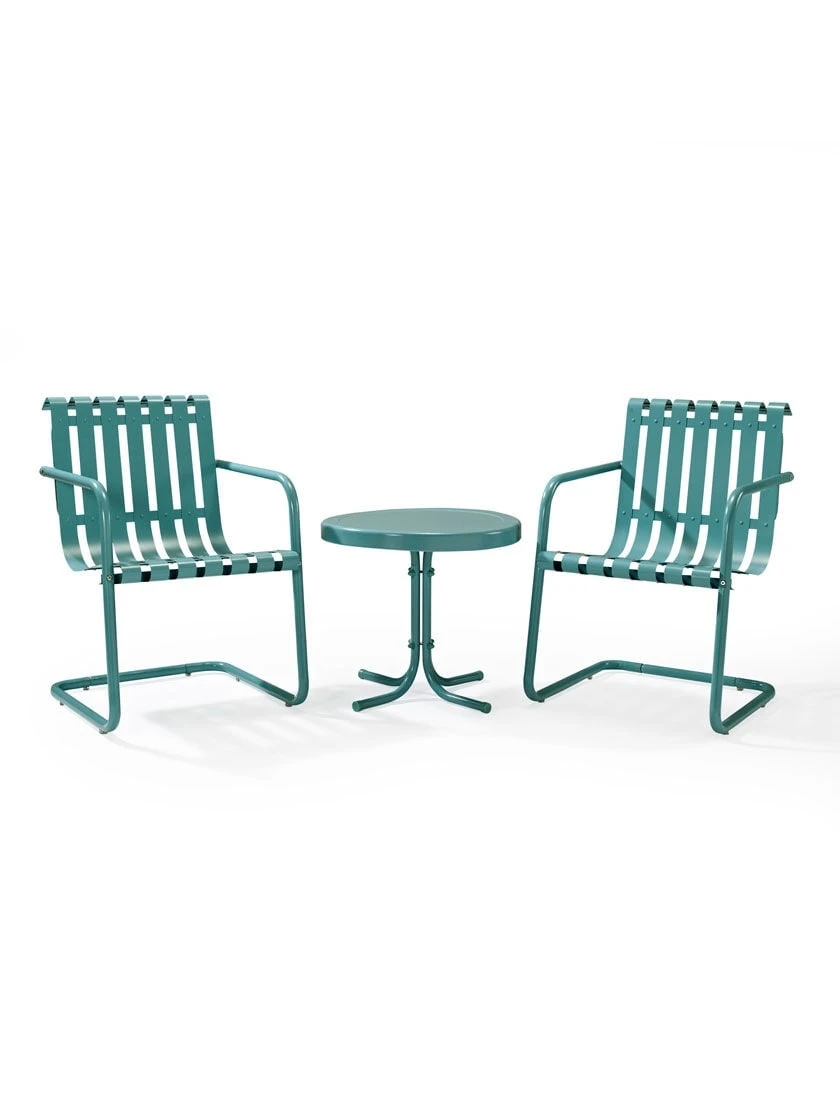 Crosley Gracie 3-Piece Metal Outdoor Seating Set 4 Crosley Gracie 3-Piece Metal Outdoor Seating Set - Image 3