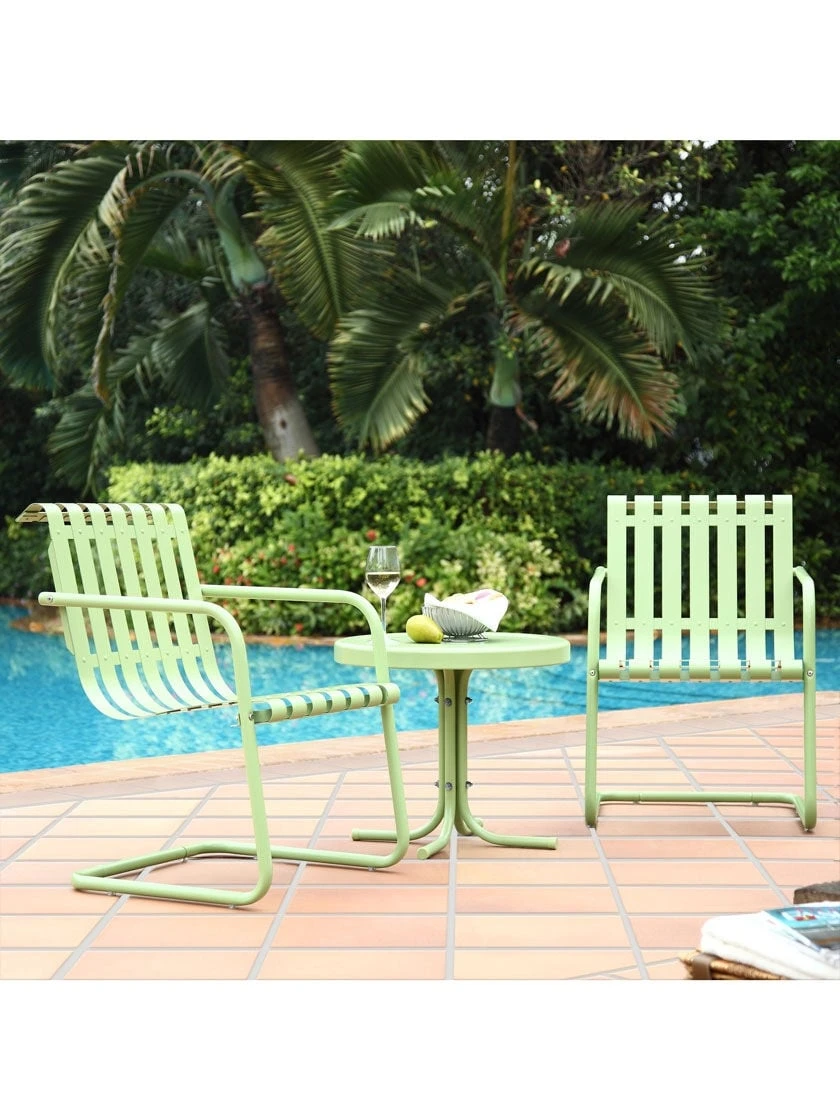 Crosley Gracie 3-Piece Metal Outdoor Seating Set 2 Crosley Gracie 3-Piece Metal Outdoor Seating Set
