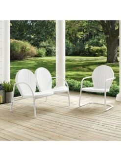 Crosley Griffith Loveseat & Chair Outdoor Seating Set 8 Crosley Griffith Loveseat & Chair Outdoor Seating Set -GardenJoy Shop 8599634 05v