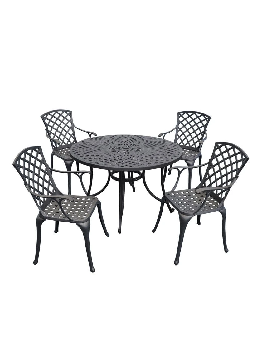 Crosley Sedona Five-Piece Outdoor Dining Set With High Back Armchairs 5 Crosley Sedona Five-Piece Outdoor Dining Set With High Back Armchairs - Image 3