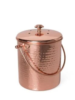 Hammered Copper Compost Pail -GardenJoy Shop 8600224 19320 tif