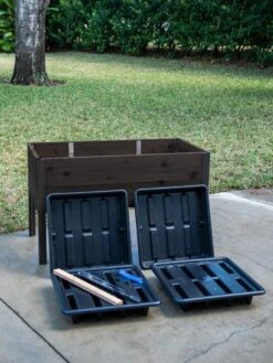 Self-Watering Eco-Stained Elevated Planter Box, 2' X 4' 11 Self-Watering Eco-Stained Elevated Planter Box, 2' X 4' -GardenJoy Shop 8608964 6001 tif