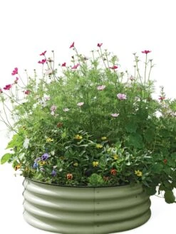 Birdies™ Round Metal Raised Bed -GardenJoy Shop 8609150 006525 tif