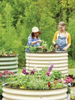 Birdies™ Round Metal Raised Bed, Tall -GardenJoy Shop 8609152 7563 tif