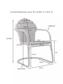 Crosley Tulip Chair Set, Set Of 2 -GardenJoy Shop 8609287 46V jpg