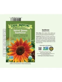 Velvet Queen Sunflower Organic Seeds 7 Velvet Queen Sunflower Organic Seeds -GardenJoy Shop 8610362 01v