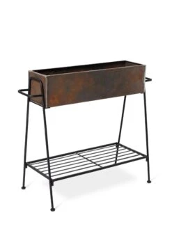 Rectangular Corten Planter And Stand -GardenJoy Shop 8611028 1245 tif