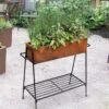 Rectangular Corten Planter And Stand -GardenJoy Shop 8611028 9159 tif