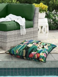 Outdoor Decor™ Floor Pillows, 24" X 24" -GardenJoy Shop 8611118 109v cact outdoor floor deco pillow 24x24 multi cactus