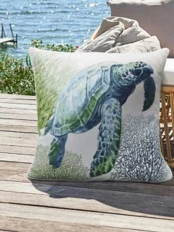 Outdoor Decor™ Floor Pillows, 24" X 24" -GardenJoy Shop 8611118 115v trtl outdoor floor deco pillow 24x24 sea turtle