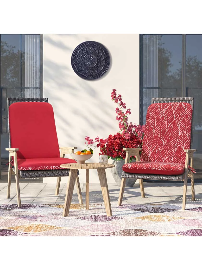 Outdoor Decor™ Seat Pad High Back Cushions, 20" X 45" 4 Outdoor Decor™ Seat Pad High Back Cushions, 20" X 45" - Image 2