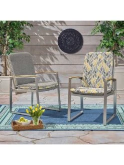 Outdoor Decor™ Seat Pad High Back Cushions, 20" X 45" 17 Outdoor Decor™ Seat Pad High Back Cushions, 20" X 45" -GardenJoy Shop 8611125 108v ctlv outdoor seat pad high back cushions 20x45 citrus leaves