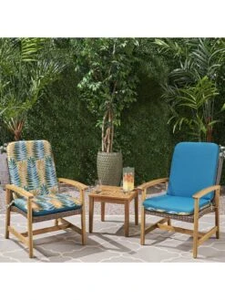 Outdoor Decor™ Seat Pad High Back Cushions, 20" X 45" 19 Outdoor Decor™ Seat Pad High Back Cushions, 20" X 45" -GardenJoy Shop 8611125 200v aqua outdoor seat pad high back cushions 20x45 turqoise flowers