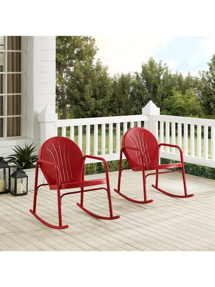 Crosley Griffith 2-piece Outdoor Rocking Chair Set 4 Crosley Griffith 2-piece Outdoor Rocking Chair Set - Image 2