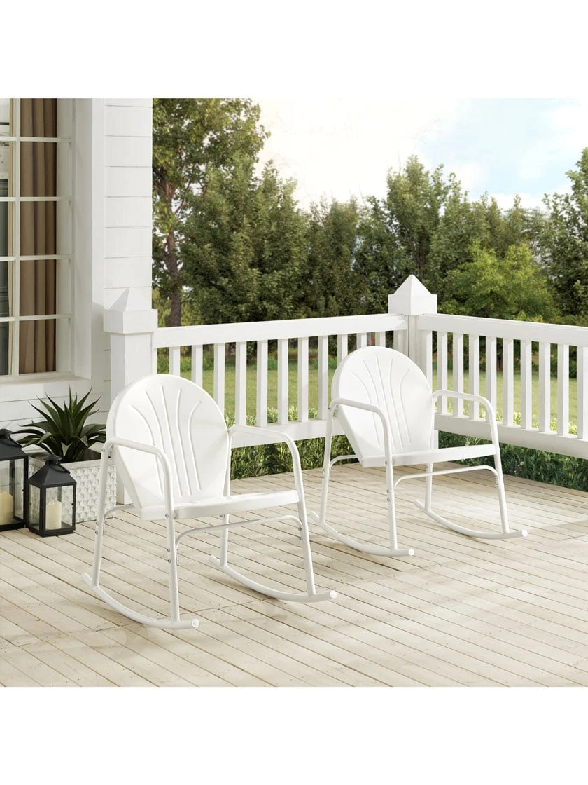 Crosley Griffith 2-piece Outdoor Rocking Chair Set 10 Crosley Griffith 2-piece Outdoor Rocking Chair Set - Image 8