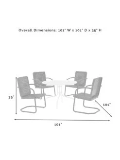 Crosley Bates 5-piece Outdoor Dining Set -GardenJoy Shop 8611581 07v
