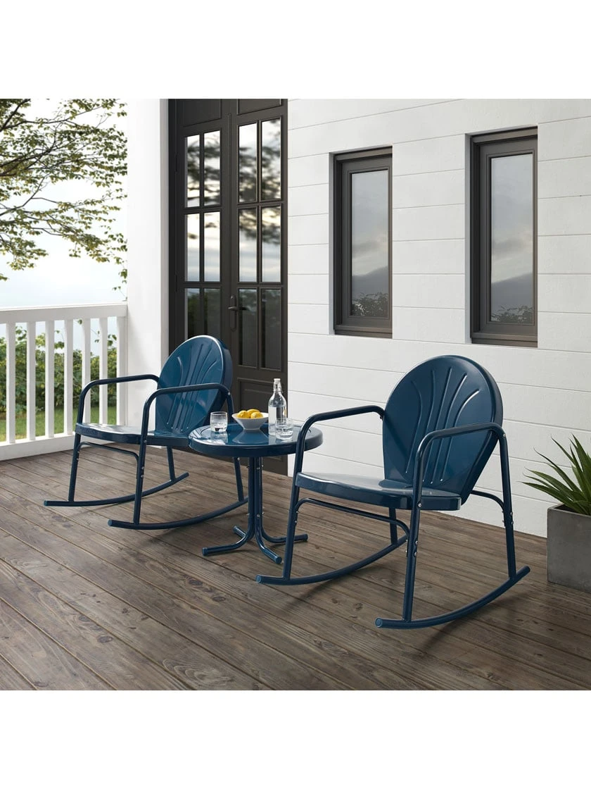 Crosley Griffith 3-piece Outdoor Rocking Chair Set 4 Crosley Griffith 3-piece Outdoor Rocking Chair Set - Image 2
