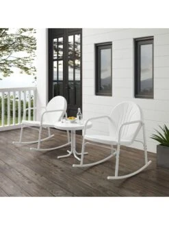 Crosley Griffith 3-piece Outdoor Rocking Chair Set 23 Crosley Griffith 3-piece Outdoor Rocking Chair Set -GardenJoy Shop 8611588 wt 34v