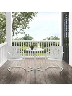 Crosley Bates 3-piece Outdoor Bistro Set 17 Crosley Bates 3-piece Outdoor Bistro Set -GardenJoy Shop 8611590 wt 20v