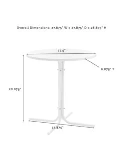 Crosley Tulip 3-piece Outdoor Bistro Set -GardenJoy Shop 8611591 11v