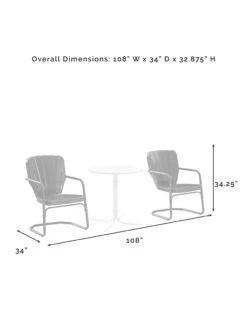 Crosley Ridgeland 3-piece Outdoor Bistro Set -GardenJoy Shop 8611594 09v