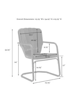 Crosley Ridgeland 3-piece Outdoor Bistro Set -GardenJoy Shop 8611594 10v