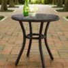 Crosley Palm Harbor Outdoor Wicker Round Side Table 2 Crosley Palm Harbor Outdoor Wicker Round Side Table -GardenJoy Shop 8611949 02v